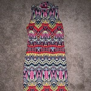 Aztec midi dress